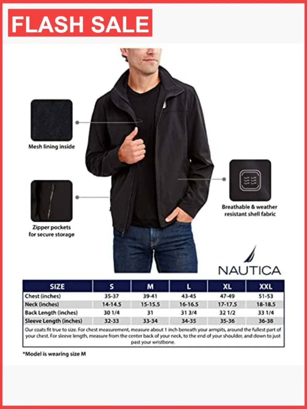 Men's Lightweight Windbreaker Golf Jacket Water Resistant Zip Up Athletic_5